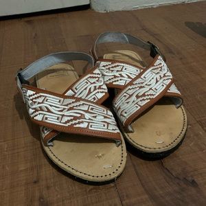 mexican huarache leather cruzado tire sandal